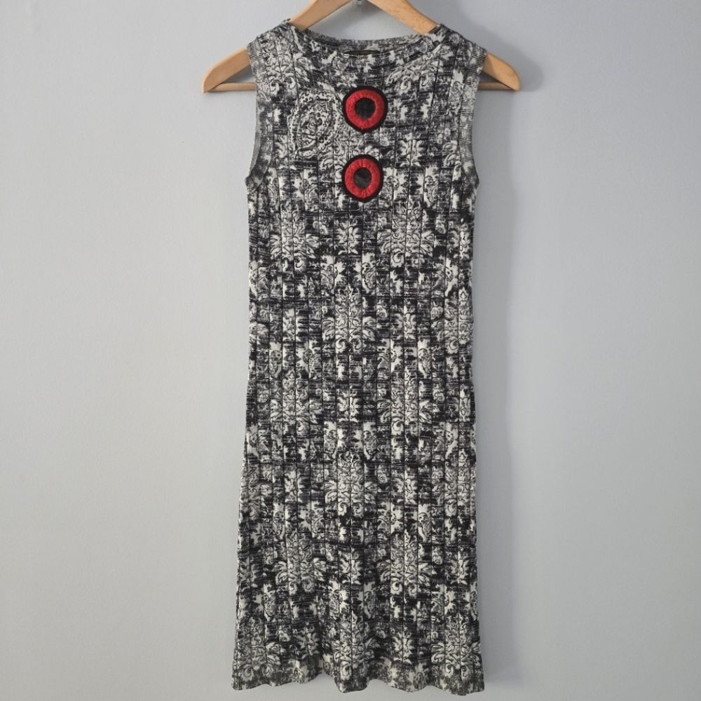 Louis Vuitton Resort 2015 Cut-out Glitter Lamé Wool Dress
